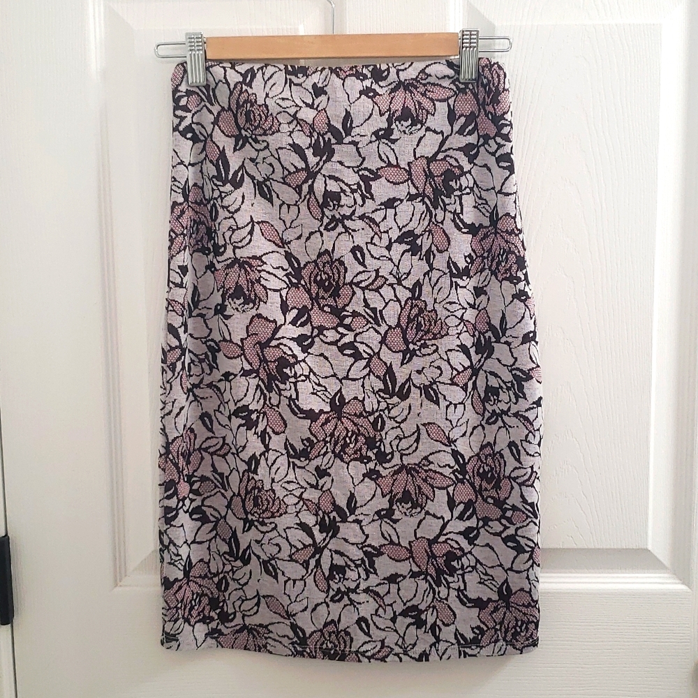 Papermoon high waist floral pencil skirt